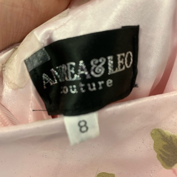 Blush Pink Floral Appliqué Prom Dress - Picture 6 of 7